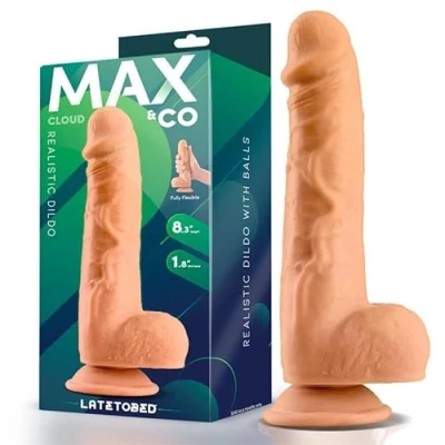 Afbeelding van Cloud Realistic Dildo with Testicles 8.3 Beige