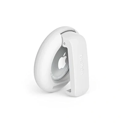 Afbeelding van Belkin beschermring met klem voor Apple AirTag (sleutelhanger, krasbestendig, wit)