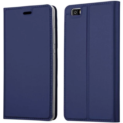 Afbeelding van Cadorabo Hoesje geschikt voor Huawei P8 LITE 2015 in CLASSY DONKER BLAUW Beschermhoes met magnetische sluiting, standfunctie en kaartvakje Book Case Cover Etui