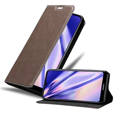 Afbeelding van Cadorabo Hoesje geschikt voor Huawei Y6S in KOFFIE BRUIN Beschermhoes met magnetische sluiting, standfunctie en kaartvakje Book Case Cover Etui