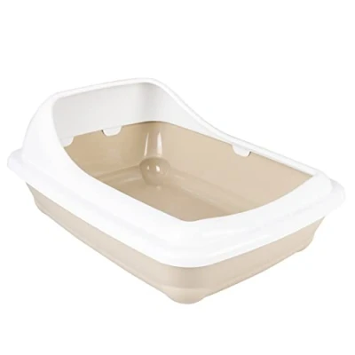 Afbeelding van Duvoplus Kattenbak Kat Kattentoilet Birba Met Rand M 46x35x20cm Mocaccino 1st