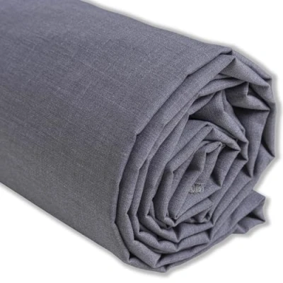 Afbeelding van IPEA Katoenen stof, popeline, grijs, 200 cm x 150 cm, gemaakt in Italië, stof per meter voor naaien, kleding, voeringen, meubels, accessoires, patchwork, effen om te naaien