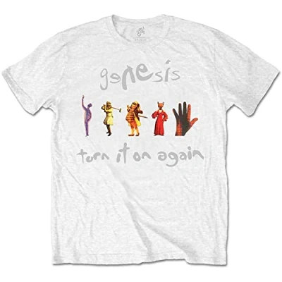 Afbeelding van Genesis Turn It On Again Heren T shirt M Wit