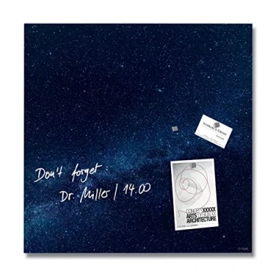 Afbeelding van Sigel glasmagneetbord Artverum 48x48cm Galaxy blauw SI GL273