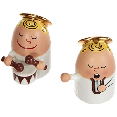 Image de A di alessi amgi26set3 angles band statue en porcelaine decorées à la main set de 2