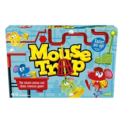 Afbeelding van Hasbro Gaming Muisval voor kinderen vanaf 6 jaar, klassiek spel van 2 tot 4 spelers met een eenvoudigere installatie dan vorige versies, meerkleurig, eenheidsmaat