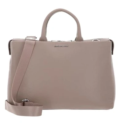 Afbeelding van MANDARINA DUCK Leren Handtas Shopper met laptopvak Mellow Urban Handbag Warm Taupe