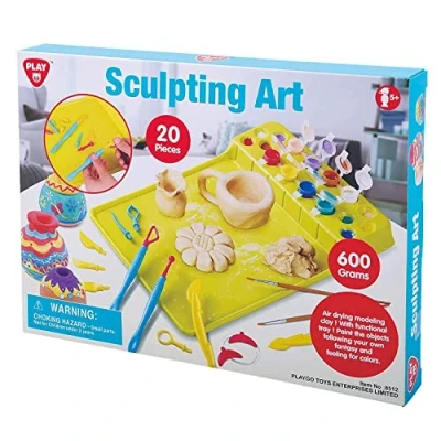 Afbeelding van Play Beeldhouwen Kleiset met Verf en Accessoires, 20dlg.