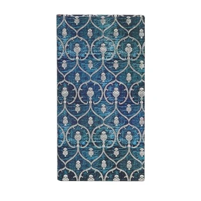 Afbeelding van Blue Velvet Slim Lined Journal (Elastic Band Closure)