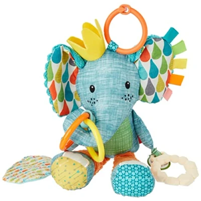 Afbeelding van INFANTINO Go Gaga 316553 Multifunctionele olifant, sensorisch ontwaken, bijtring, kinderwagenclip en kinderwagen, vanaf de geboorte