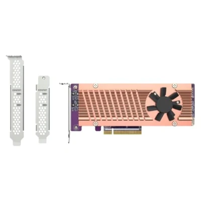 Image de QNAP QM2 2P 384A Contrôleur de stockage PCIe 3.0 profil bas x8 pour QGD 1600