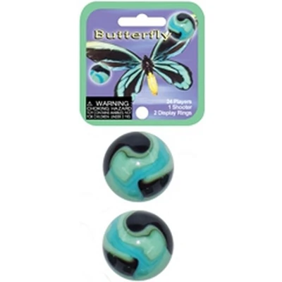 Afbeelding van 2 butterfly knikkers 42mm (Mexico) 4011