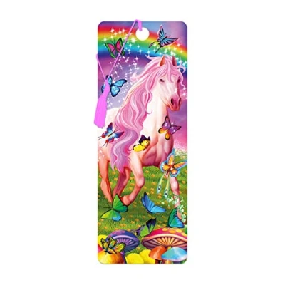 Afbeelding van 3D Boekenlegger paard en vlinders