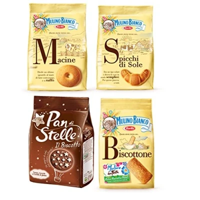 Afbeelding van Mulino Bianco Nascondini Batticuori Pan di stelle 5 verpakkingen koekjes 330 g