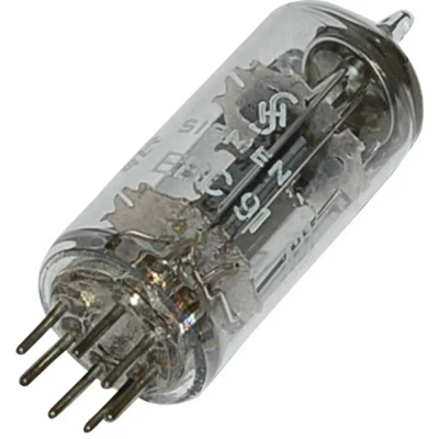 Afbeelding van EBC 91 = 6 AV Elektronenbuis Dubbeldiode triode 250 V 1.2 mA Aantal polen: 7 Fitting: B7G 1 stuk(s)