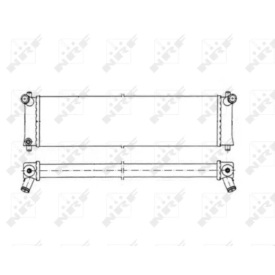 Afbeelding van NRF 50547 Radiateur Aluminium 570 128 34 Koelribben gesoldeerd PORSCHE: Boxster, 911 Coupe, Convertible