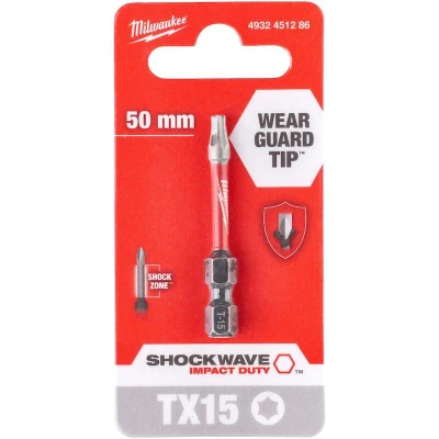 Afbeelding van Milwaukee Torx Bits Shockwave 50mm TX15 ( 1 St Verpk )