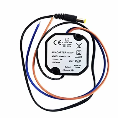 Afbeelding van 12 V 1,5 A gestabiliseerde micro voeding voor IP67 videobewakingscamera&#039;s