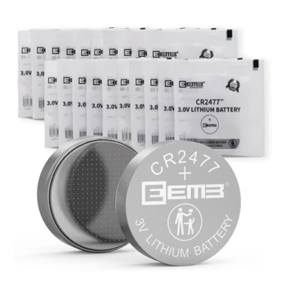 Afbeelding van EEMB CR2477 batterij 3 V lithium Li Mno ₂ drukknopbatterij 2477 DL2450 ECR2450 compatibel met intelligente alarmdetectie / contact zonder kaars (20)