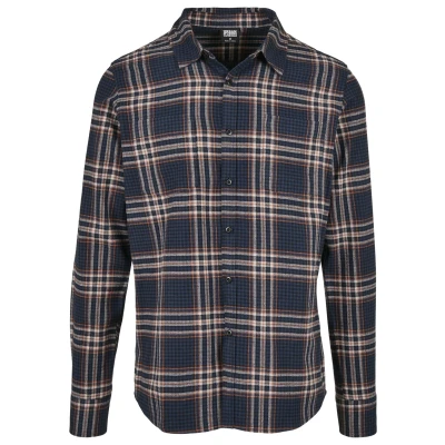 Afbeelding van Urban Classics Campus Overhemd, Heren, Maat: Large, Darkblue rustred