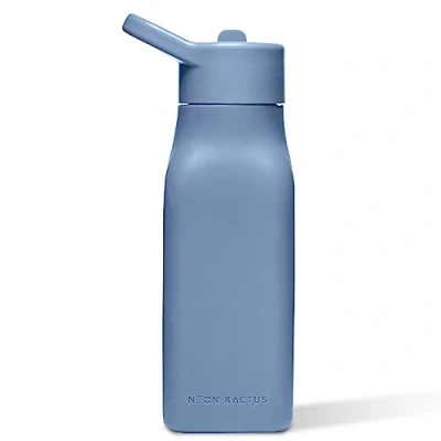 Afbeelding van Siliconen Drinkfles 340ml Blauw