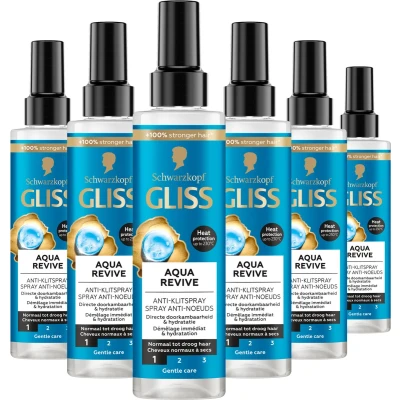 Afbeelding van 6x Gliss Aqua Revive Anti Klit Spray 200 ml