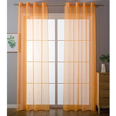 Afbeelding van Set van 2 gordijnen met ogen, transparant, hoogte 145 x 140 cm, koningsblauw, 203322