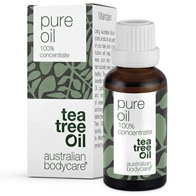 Afbeelding van Australian Bodycare Pure Tea Tree Olie 30 ml 100% puur natuurlijke uit Australië tegen huidproblemen Houdt de goede flora op huid in balans Effectief bij jeugdpuistjes en pukkeltjes