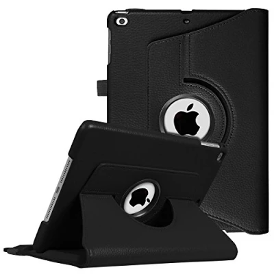 Afbeelding van FINTIE beschermhoes voor iPad 9,7 inch 6e generatie 2018 / 5e 2017 Air 2 360 draaibaar, slaap/automatische wekker, zwart