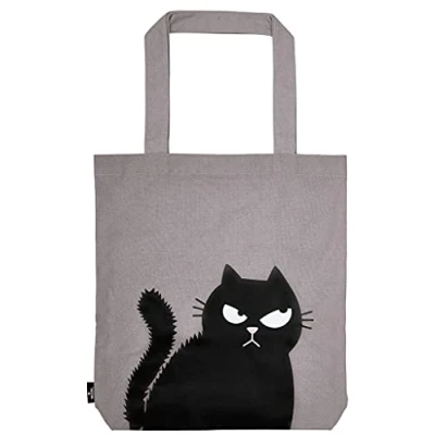 Afbeelding van Moses Schoudertas Ed The Cat 42 X 39 Cm Katoen Donkergrijs