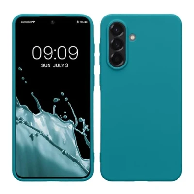 Afbeelding van kwmobile telefoonhoesje geschikt voor Samsung Galaxy A36 5G Hoesje smartphone Back cover in mat petrol