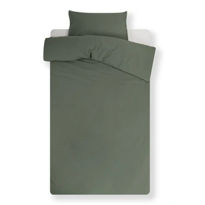 Afbeelding van Vandyck DBO Washed Cotton Earth Green 140x200/220 Groen