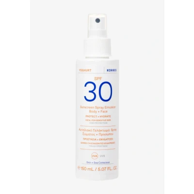 Afbeelding van Korres Yoghurt Sunscreen Spray Emulsion BODY + FACE SPF30 Zonnebrandcrème, Maat: 150 ml,