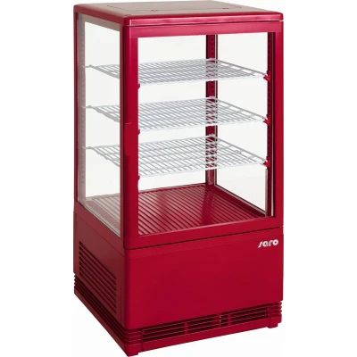 Afbeelding van SARO Mini koelvitrine 70 liter model SC rood, 330 10031