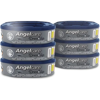 Afbeelding van AngelCare Navulling Luieremmer Baby Achthoekige Navulcassettes Voor Dress Up 6 Stuks