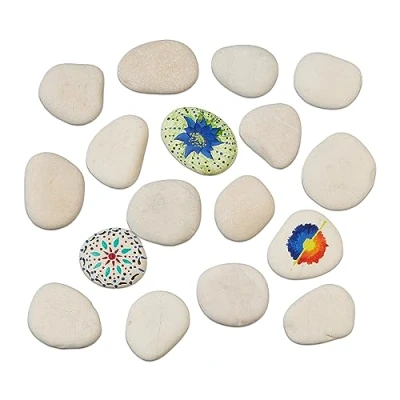 Afbeelding van Relaxdays stenen om te beschilderen gladde schilderstenen 5 9 cm deco 2 kg