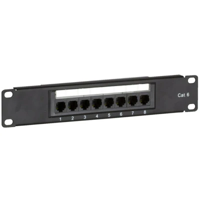 Afbeelding van DSIT 10 Inch CAT6 UTP patchpaneel 8 poorts