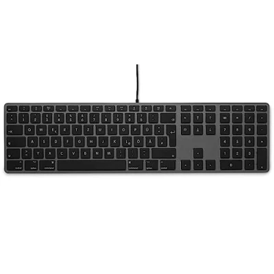 Afbeelding van LMP KB 1243 (space gray, DE) USB Tastatur Apple muizen en toetsenborden