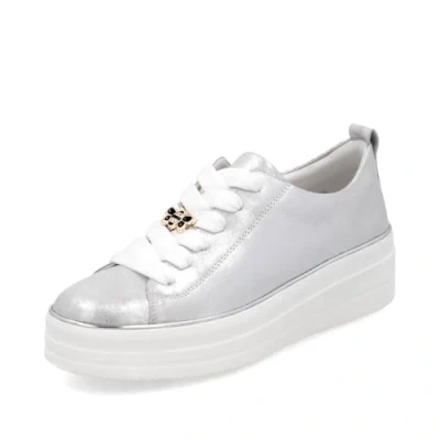 Afbeelding van Remonte D1C03 lage sneakers voor dames, losse zool, Platinum Zilver 81