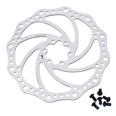 Afbeelding van Bynccea Fietsremschijf met 6 schroeven, voor mountainbike, racefiets, MTB, BMX, 140 mm, 160 180 203 mm