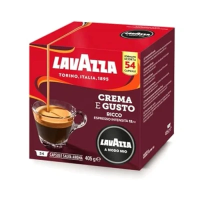 Afbeelding van Lavazza Crema e Gusto Ricco 216 koffiecapsule voor Modo Mio Espresso, 4 verpakkingen van 54 capsules