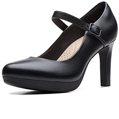 Afbeelding van Clarks Ambyr Shine, pomp voor dames, zwart.