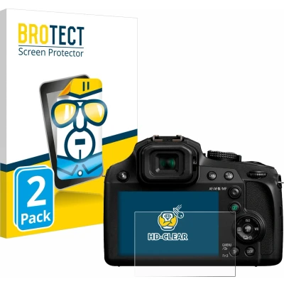 Afbeelding van BROTECT Screenprotector voor Panasonic Lumix DC FZ82 / FZ82D Folie Beschermfolie transparant (2 Stuks)