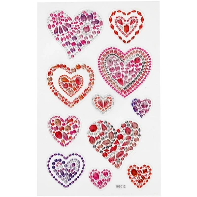 Afbeelding van Creativ Company Diamant Stickers Harten, 1 Vel
