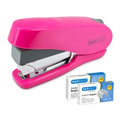 Afbeelding van Rapesco 1468 Luna nietmachine met lagere inspanning 2000 nietjes, capaciteit 50 vellen, fuchsia roze