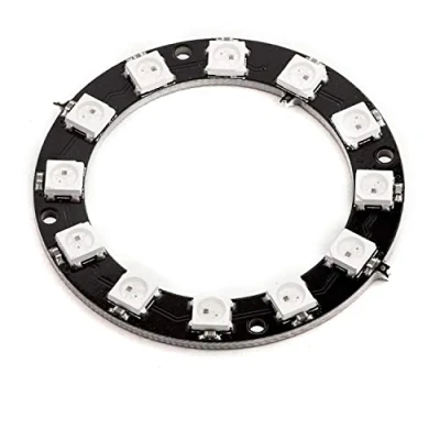 Afbeelding van AZDelivery 5V RGB LED Ring WS2812B 12 Bit Neopixel 50mm compatibel met Arduino Inclusief E Book!