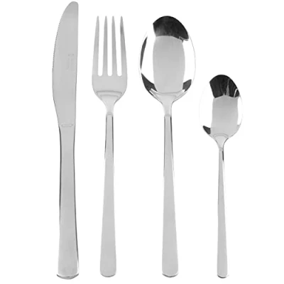 Afbeelding van Russell Hobbs RH00023 Vienna 24 delig bestekset van roestvrij staal voor 6 personen met vorken, messen, soeplepels en koffielepels, vaatwasmachinebestendig