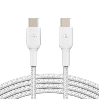 Afbeelding van USB C naar kabel 1 meter 2.0 (Power Delivery, Nylon, Wit)