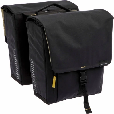 Afbeelding van New Looxs ® Tulum Double Detachable Dubbele Fietstas 100% Gerecycled Polyester Geschikt voor Elektrische Fietsen Past op elke Bagagedrager Afneembare 32 Liter Zwart