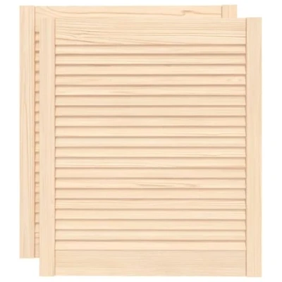 Afbeelding van vidaXL Lamellenkastdeuren, 2 stuks, 69 x 49,4 cm, massief grenenhout